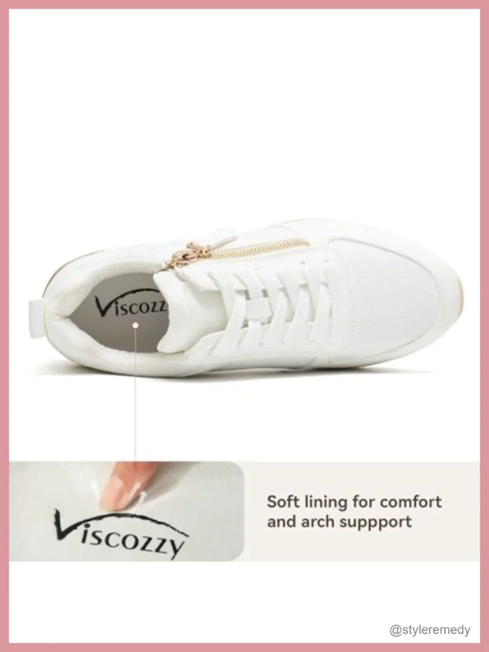 Women's Wedge Sneakers Platform Tennis Shoes Breathable Lightweight Lace-Up